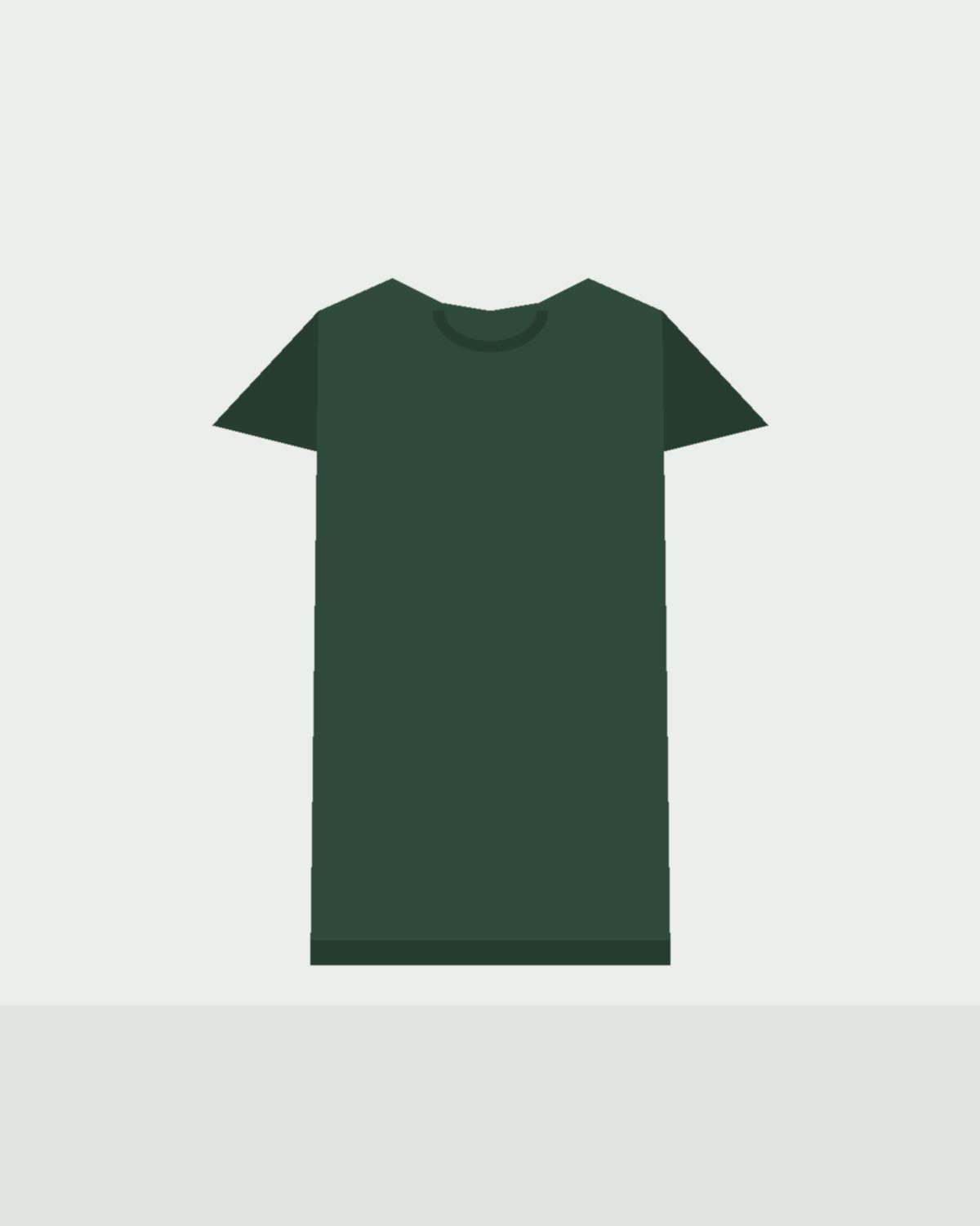 Heavyweight Pocket Tee in Forest, front