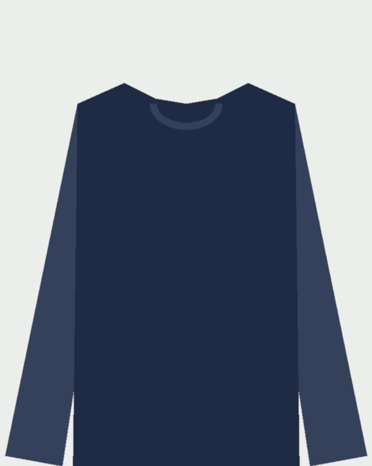 Oneman Long Sleeve Tee in Navy, fabric detail